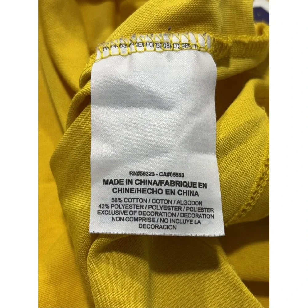 Los Angeles Lakers Shirt Mens Medium Yellow NBA Lonzo Ball Nike Dri Fit
